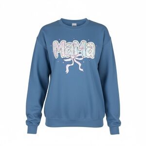 Blue 'Mama' Graphic Sweatshirt
